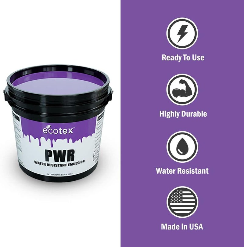 Screen Print Direct Ecotex® PWR Screen Printing Emulsion (Quart - 32oz.) Pre - Sensitized Photo Emulsion for Silk Screens and Fabric - for Screen Printing Plastisol Ink and Water Based Ink, Screen Printing Supplies - Image 5